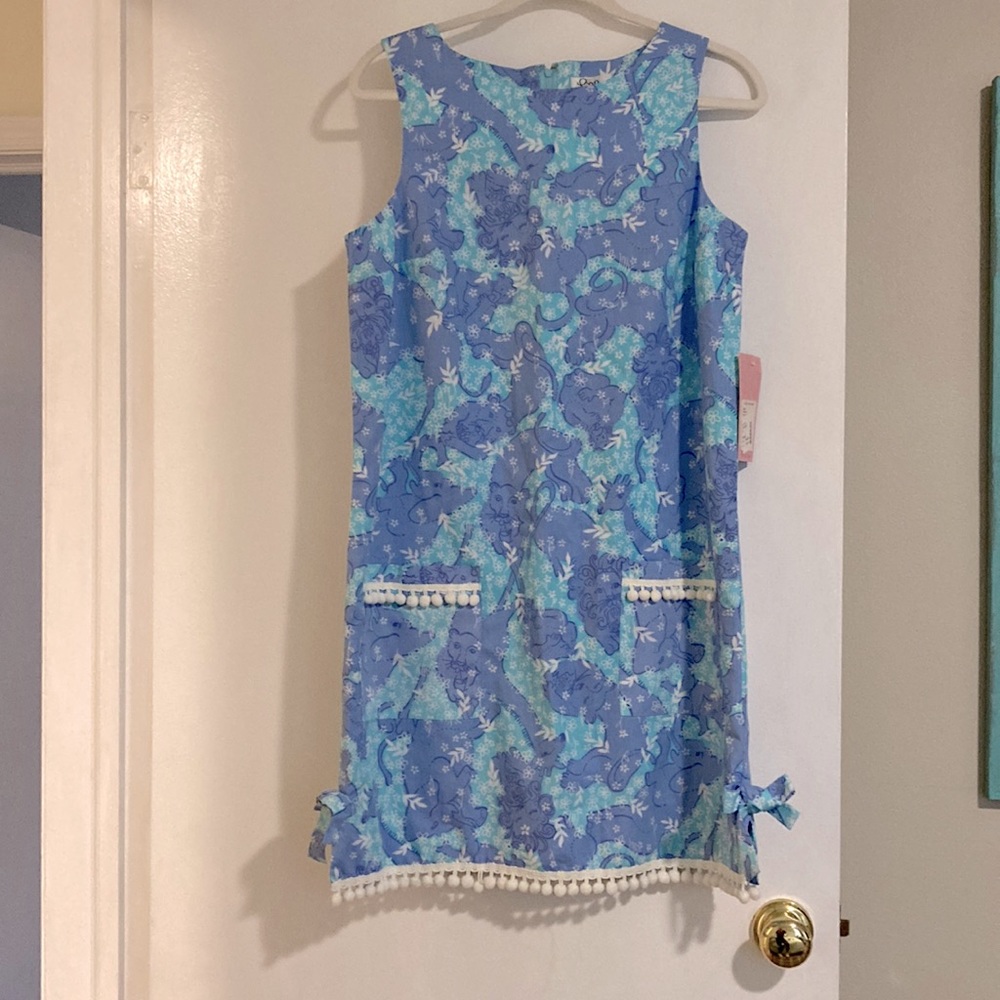 Lilly Pulitzer Blue Animal Print Dress